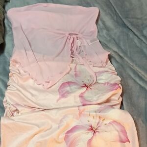 SHEIN Pink Mesh Dress